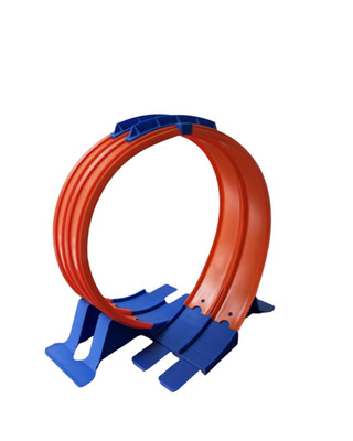 Custom Hot Wheels Compatible Double Loop   Blue