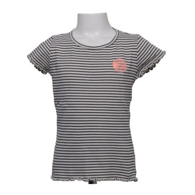 Staccato, T-shirt, Größe: 152, Weiß/Schwarz, Baumwolle/Elasthan, Streifen #jFC