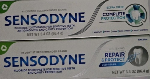 Sensodyne Complete Protection Extra Fresh + Repair Toothpaste, 3.4oz. 2 Count