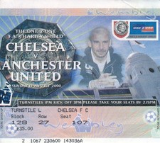 TICKET: FA CHARITY SHIELD 2000 Chelsea v Manchester United - Chelsea end