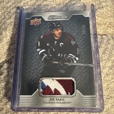 2023-24 UD Engrained Ebony Memorabilia 3 Colors Patch Joe Sakic /25 #73