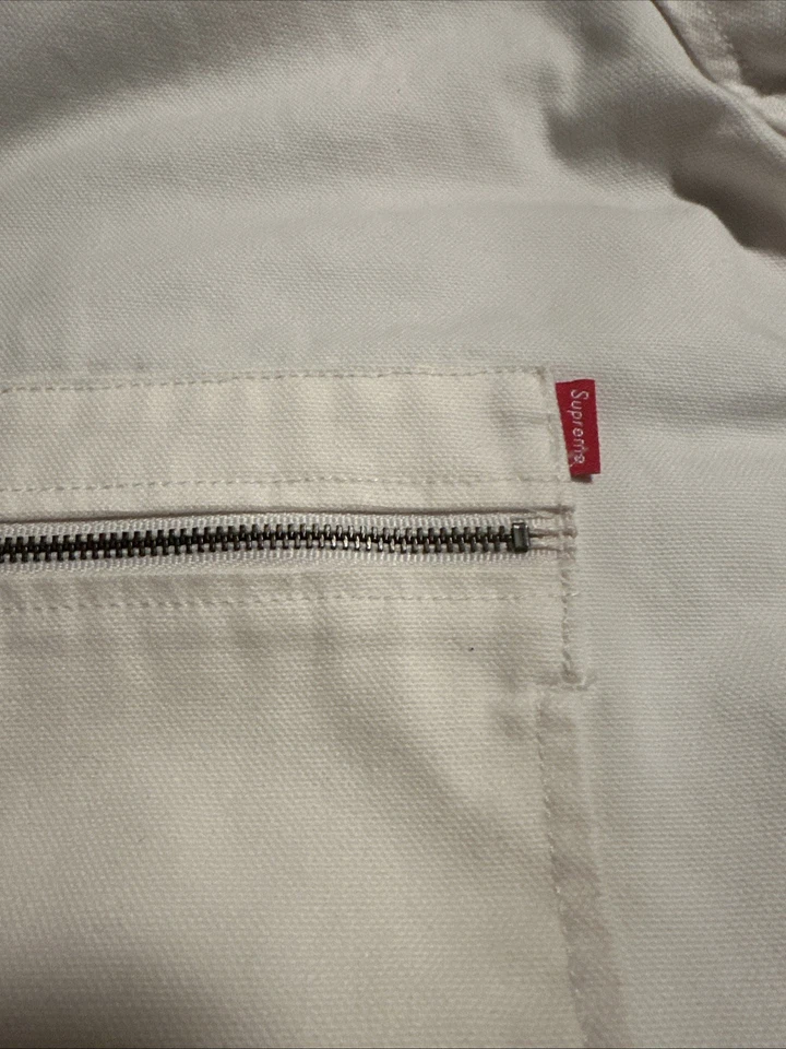 Chaqueta de trabajo Supreme con cuello de cuero talla XL FW20 para hombre usada Foto 4 de 4