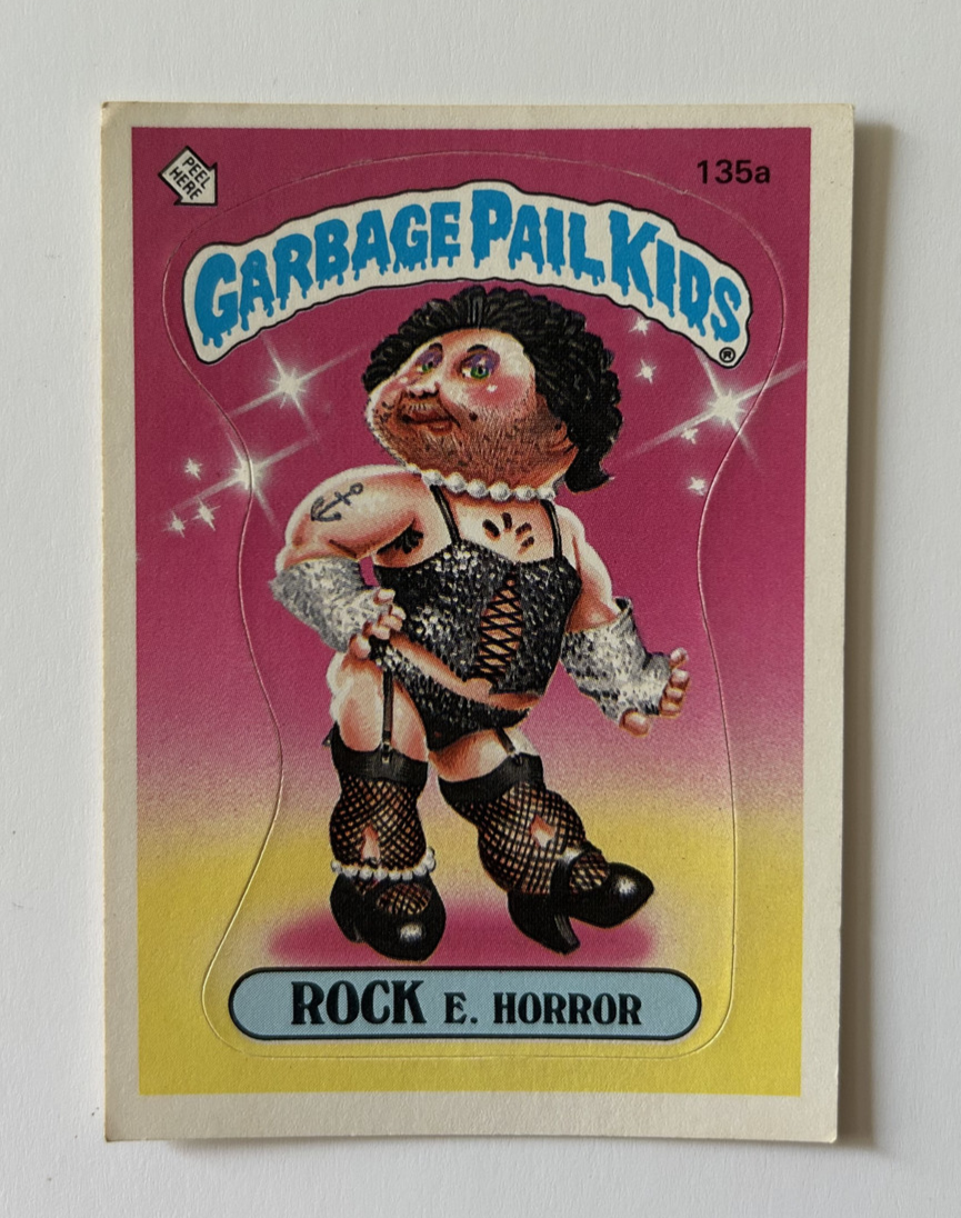 1986 Garbage Pail Kids Series 4 - ROCK E. Horror #135a