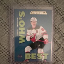 Upper Deck 2023-24 Credentials Who's Best WB-JH Jack Hughes Insert Devils