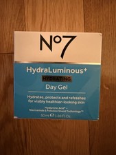 No7 HydraLuminous Hydrating Day Gel 50mL 1.69 oz Fragrance Free New in Box