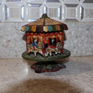 JollyBoy Cast Iron Money Bank アンティーク　貯金箱 J & E Stevens Crown Building Antique Cast Iron Bank | eBay