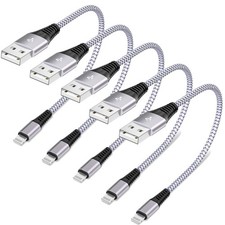 5 Pack Short Lightning Cable 8 Inch , Apple MFi Certified iPhone Fast Charg...