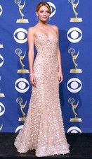 Oscar de la Renta Vintage 2006 Runway Museum 3D Paillette Long Gown Dress 0 2