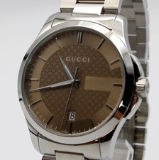 Gucci G Timeless 38 MM YA126445 Brown Dial Stainless Steel