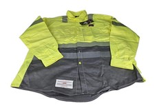 Bulwark FR Fire Resistant Shirt Men XXL Reg Yellow Gray Type R Class 3 Level 2