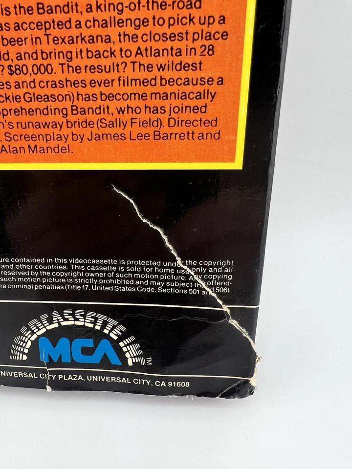 Smokey and the Bandit MCA #66003 1980 Black Slipcase VHS Used - Image 4 of 4