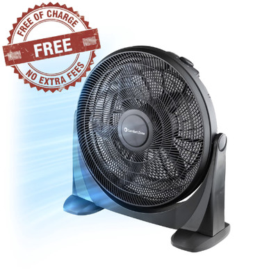 Bestseller! Comfort Zone 20 in. High Velocity Floor Fan, 3 Speed Tilt From to US