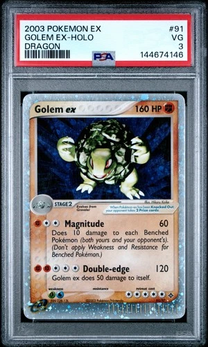 Golem EX - Pokemon Dragon #91 PSA 3.0