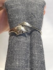 Vintage Sterling Silver Decorative Dolphin Fish Shape Size 6.5 Ring 0.1 oz