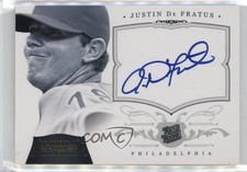 2012 Panini National Treasures Rated Rookies Gold 2/25 Justin De Fratus #188 ux1