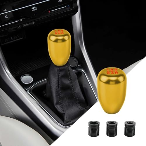 Zufoty Car Gear Shift Knobs, Manual Transmission Shift Knob, 5 Speed Car Gold - Picture 1 of 7