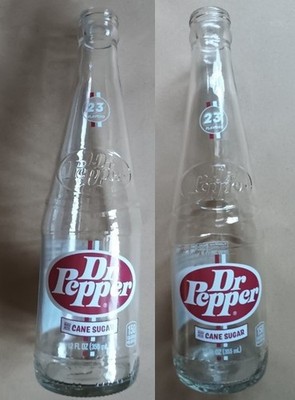 DR PEPPER / 23 GESCHMACKSRICHTUNGEN / ECHTER ROHRZUCKER - LEERE GLAS SODAFLASCHEN 355ml X2