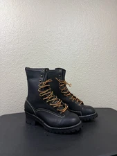 Wesco Jobmaster Boots Men's Size 10.5 D Black 11 Inch Lug Vibram Sole Logger