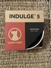 Lucky Dog Indulge 5 Bowl 40oz Red Pet Double Wall Stainless Steel New 