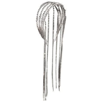 Hip Hop Headband for Rhinestone Hair Chain Tassel Hair Hoop for Carnival Cosplay