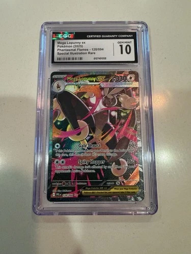 CGC 10 Mega Lopunny ex 128/094 SIR Pokemon  Phantasmal Flames English