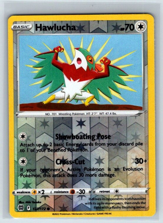 Hawlucha 127/172 Brilliant Stars Reverse Holo NM