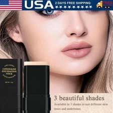 Foundation Stick, 2 in 1 Dual-Ended Long-Lasting Concealer Foundation Stick, Fac