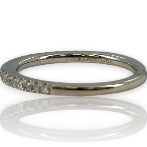 Vera Wang Love Collection 14kt White Gold Diamond Half Eternity Band Ring - Picture 7 of 8