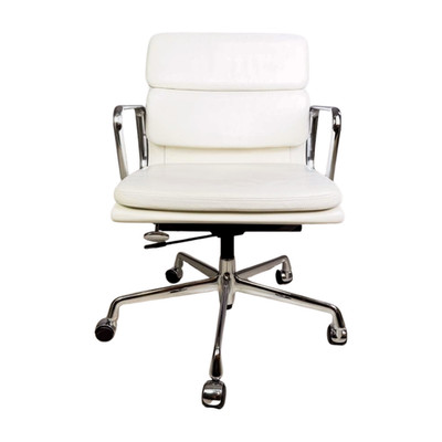 Original Vitra EA 217 Office Chair Charles Eames Leather White Executive Chair