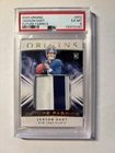 2025 Origins Jaxson Dart Rookie Future Fabrics /199 Giants RC 2 ColorPatch PSA 6