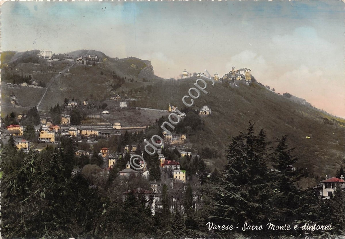 Cartolina - Varese Sacro Monte Panorama 1954