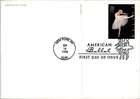 Dr Jim Stamps 20C American Ballet First Day Issue Pre Stamped 4X6 Card