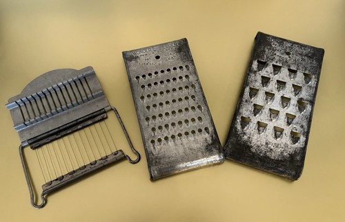 Vintage Wonder Shredder Graters + Wire Butter Slicer Farmhouse Kitchen Lot