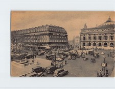 Postcard Le Grand Hotel et la Place de l Opera Paris France