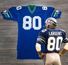 1️⃣9️⃣8️⃣0️⃣s VINTAGE AUTHENTIC SEAHAWKS LARGENT JERSEY RUSSELL 50 XL 22.5 CHEST