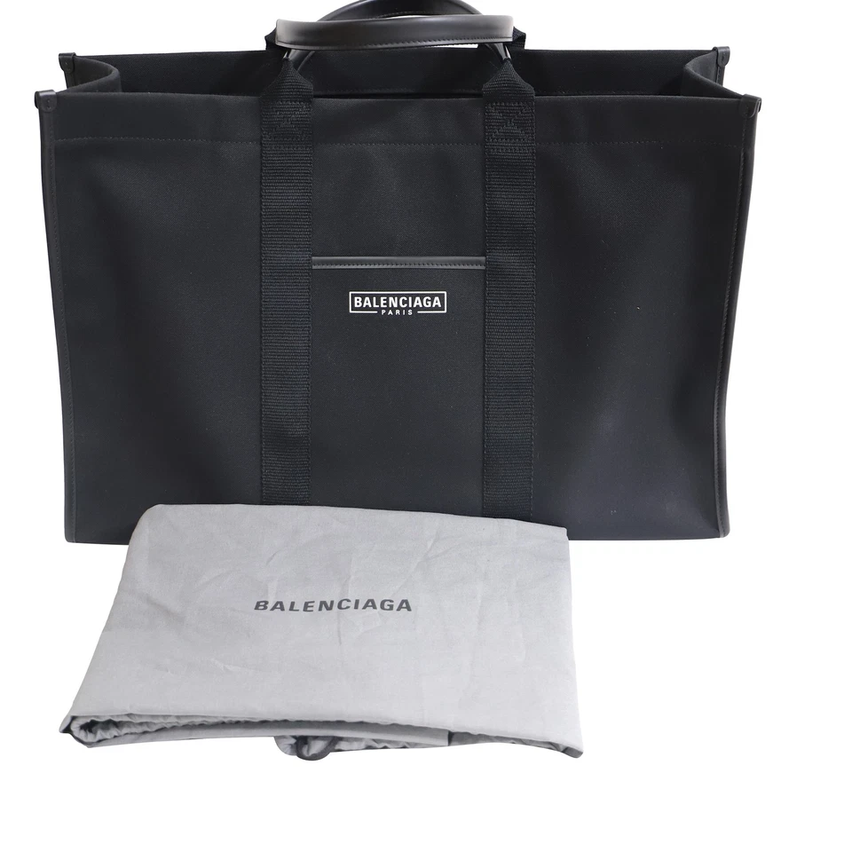 Balenciaga Large Hardware Logo Tote Bag In Canvas Women Black One Size