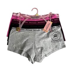 Juicy Couture Women s Panties Sz Large Lot/5 Boyshorts Tag free Multi Colors