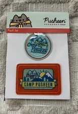 PUSHEEN BOX CAMP PUSHEEN SET OF 2 PATCHES SUMMER 2020 BRAND NEW KAWAII CAT KITTY