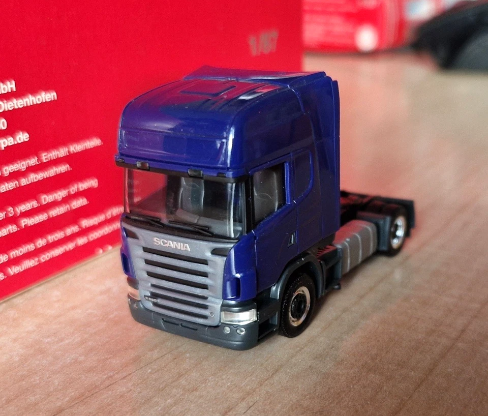 Herpa 150422 SCANIA R 580 V8 trattore stradale lowliner blu 1:87 OVP - Immagine 4 di 4