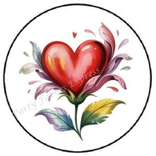 HEART FLOWER VALENTINES DAY ENVELOPE SEALS LABELS STICKERS PARTY FAVORS