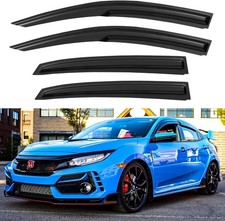 Window Visors Rain Guards Shield for 2016-2021 Honda Civic Hatchback, Out-Channe