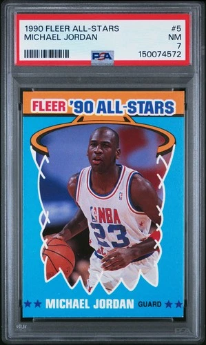 1990 FLEER ALL-STARS #5 MICHAEL JORDAN PSA 7