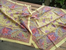 2 foulards coton imprimé provençal vintage