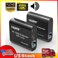 4K 1080P HDMI Extender Audio Kit over RJ45 ethernet cat6/5e 60M 120M PS4 PC HDTV