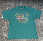 Vintage 1990 Harley Davidson Motorcycles Single Stitch Texas Shirt Sz 2XL
