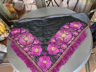 Schaumburger Tracht Tuch Perlenstickerei - Bild 1 von 4
