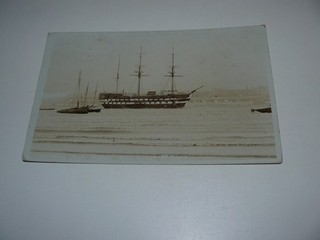 J Geo Davies of Port Sunlight & New Ferry Postcard Training Ship Akbar at Rock F