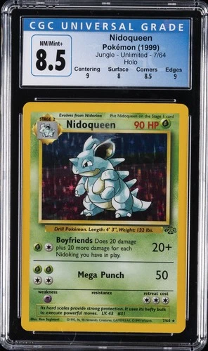 1999 POKEMON JUNGLE #7 NIDOQUEEN-HOLO CGC 8.5