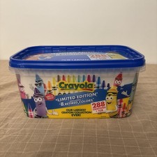 Crayola Limited Edition Crayons - Set of 288 with 8 Retired Colors and Tub