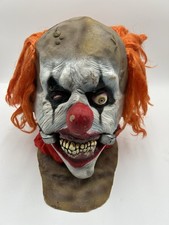 Vintage 2005 Smiley Evil Clown Mask Halloween REV Ghoulish Productions Scary